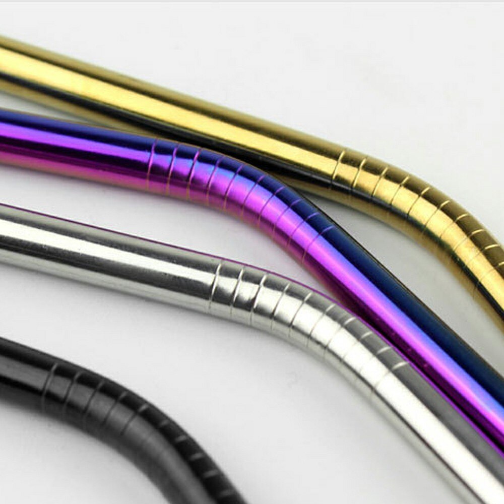 Stainless Steel Metal Drinking Straw Reusable Straws Straight / Bend Pipe Kit