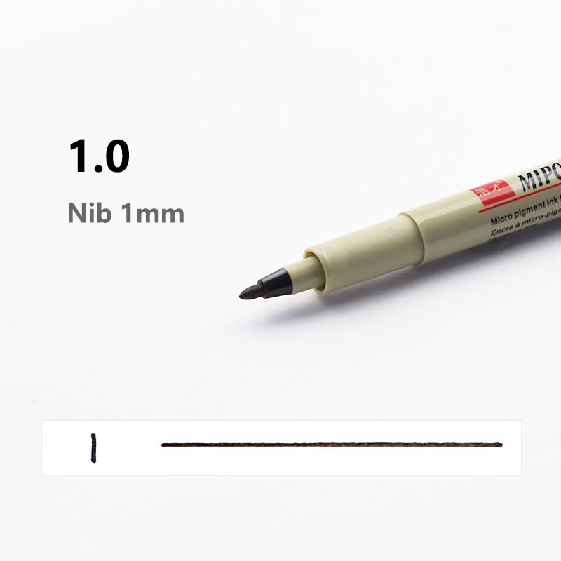Pigment Liner Micron Pen Waterproof Art Markers brush pen Hand-Drawn Manga Sketch Needle Fineline Pen Supplies Stationery: Chocolate