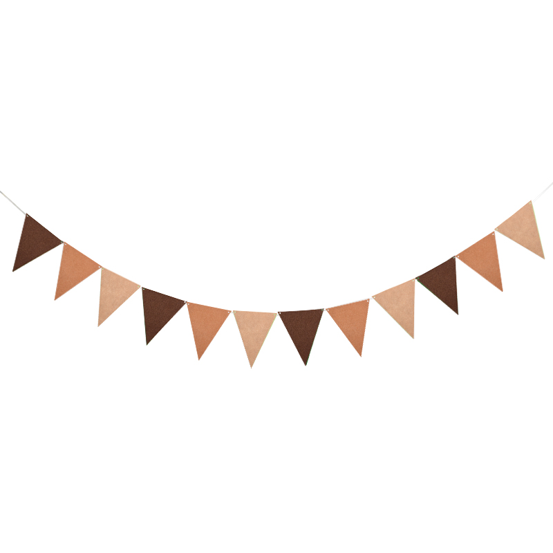 12 flaggor 2.5 meter födelsedagsbunting banderoller vimpel baby shower bröllopsgirland non-woven flaggor för fest heminredning rekvisita: B18