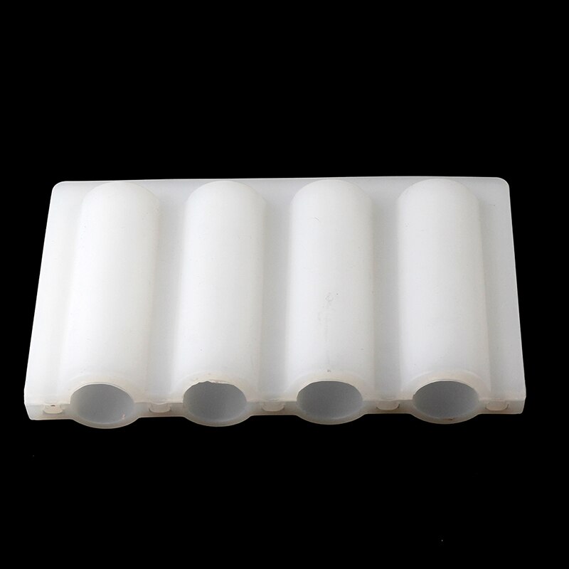 Nicole Buis Siliconen Zeep Mal 4-Cavity Cilindrische Mould Voor Diy Handgemaakte Crystal Lijm Mal Willekeurige Kleur
