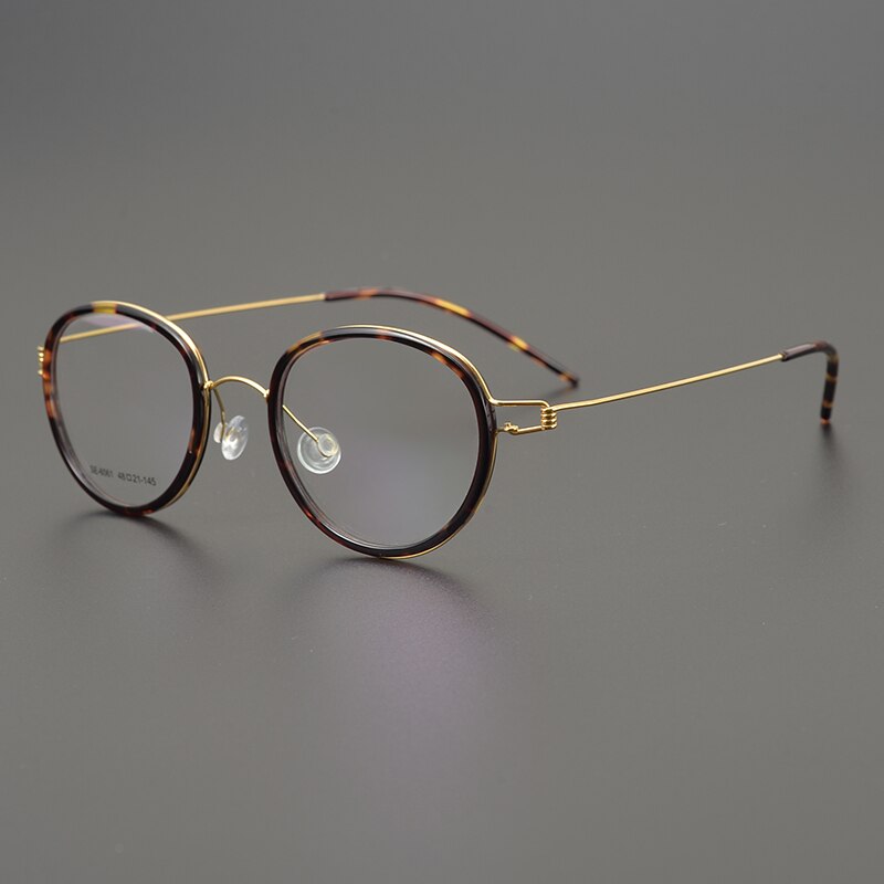 Denemarken Retro Ronde Brillen Titanium Brilmontuur Mannen Vrouw Schroefloos Ultralight Handgemaakte Recept Brillen Optische