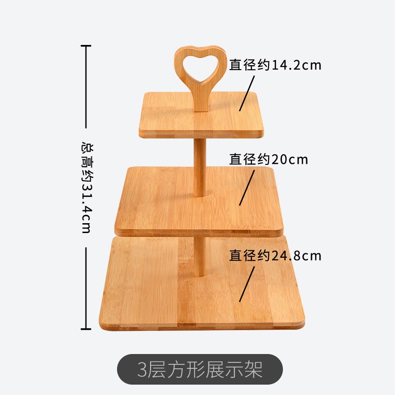 Multi-Layer Cake Pan Dessert Fruit Gedroogd Fruit Display Plaat Plank Restaurant Hotel Dienst Levert Thuis Desktop Opbergvak: D