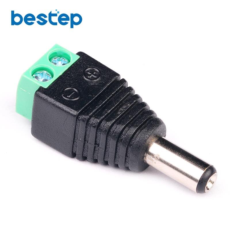 5.5*2.1MM 5.5mm x 2.1mm Male CCTV LED DC Power Plug Jack Adapter Connector