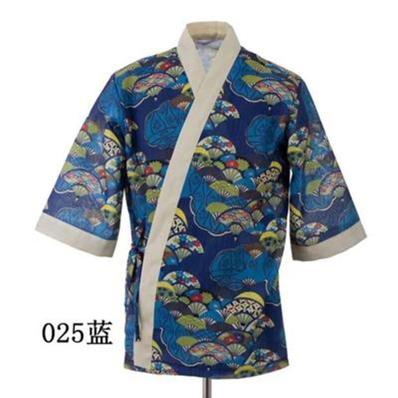 Cocina japonesa restaurante Sushi Chef uniformes manga corta Kimono ropa de trabajo servicio de comida cocina chaqueta monos Tops