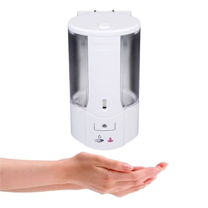 Automatic Smart Sensing Soap Dispenser with Window Wall-mounted Sensor Contactless Hand Sanitizer Shampoo Container for Bathroom