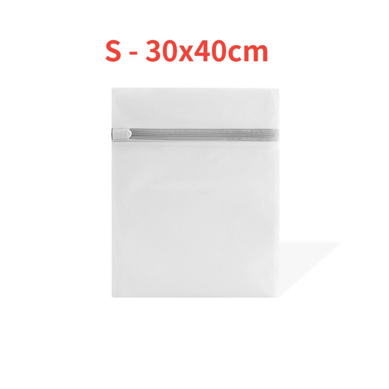 Sacchetti di lavaggio a rete con cerniera grigia borsa per lavatrice per uso domestico per biancheria intima per biancheria calze per reggiseno organizzatore di vestiti sporchi cesto per biancheria: S - 30x40cm