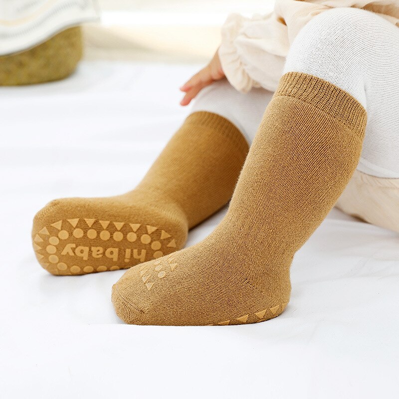 Dikker Herfst Winter Baby Jongens Meisjes Sokken Rubberen Antislip Vloer Sokken Baby Kids Kniekousen Baby Warm thuis Schoenen