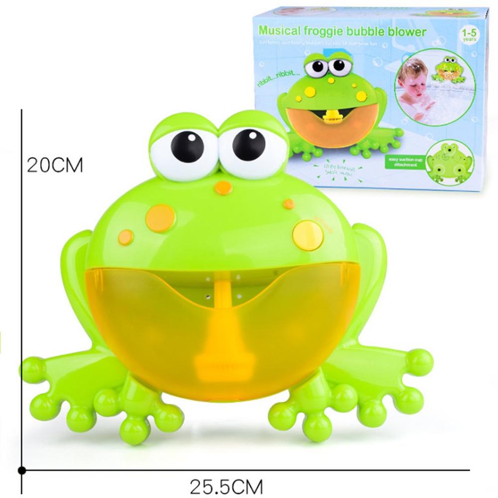 Automatic Bubble Machine Blower Cartoon Cute Frog Baby Bath ToyMake Party Summer Outdoor Toy Bubble Generate Toy for Kids