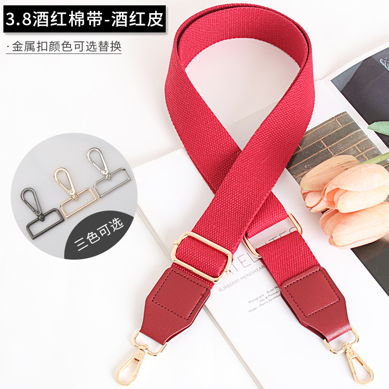 Effen kleur tasriem canvas damestas schouderriem accessoires enkele schouder diagonale overspanning lange schouderriem: M / Chocolade