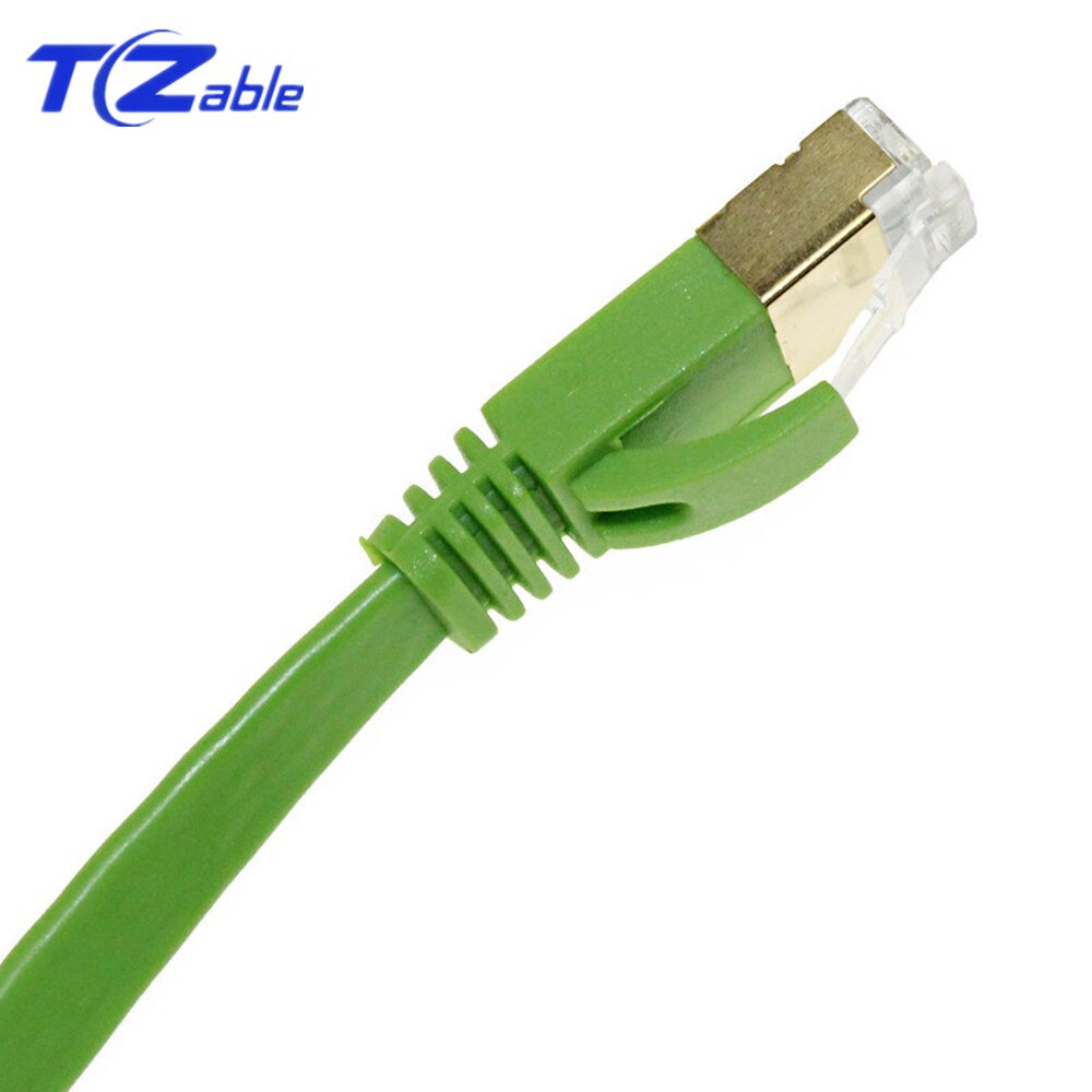 RJ45 Cat7 Ethernet Cable Green Flat Network Line UTP Extender Cable Ethernet for Notebook Router Digital Set Top Box Switch ADSL