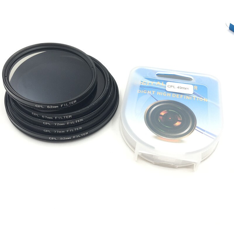 Cpl Circulaire Polarisator Camera Filter Voor Canon Nikon Dslr Camera Lens 52Mm/55/58/62/67/72/77/82Mm