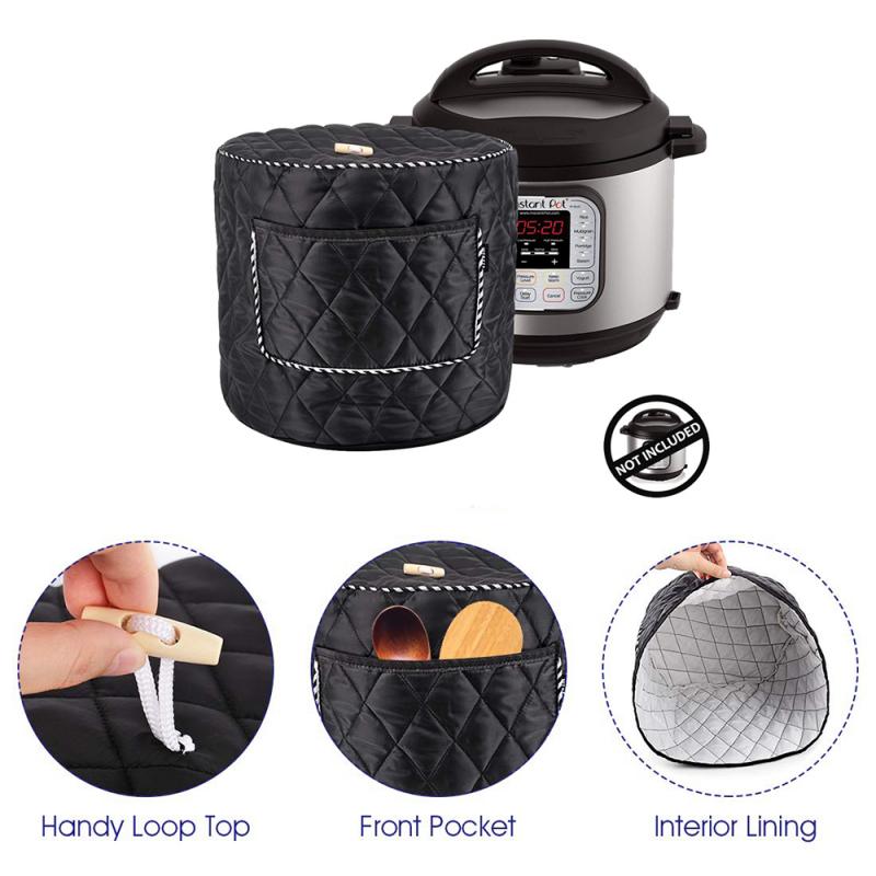 6/8QT Stofkap Instant Pot Elektrische Snelkookpan Grote Capaciteit Accessoires Waterdichte Rood Zwart Praktische Dirt-slip