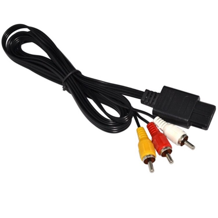 1.8m 6FT AV TV RCA Video Cord Cable For Game cube For Nintendo 64 N64 /NGC Game Audio Video A/V Cable Cord Wire