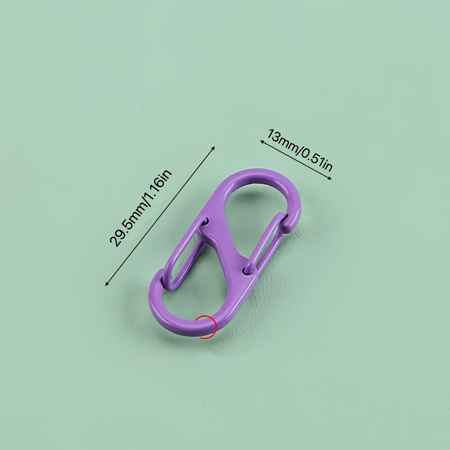 23 stuks mini kleurrijke tassen met dubbele knopen, S-vormige tas-hoedclips, doe-het-zelf sleutelhangeraccessoires met hangende verbindingsringen