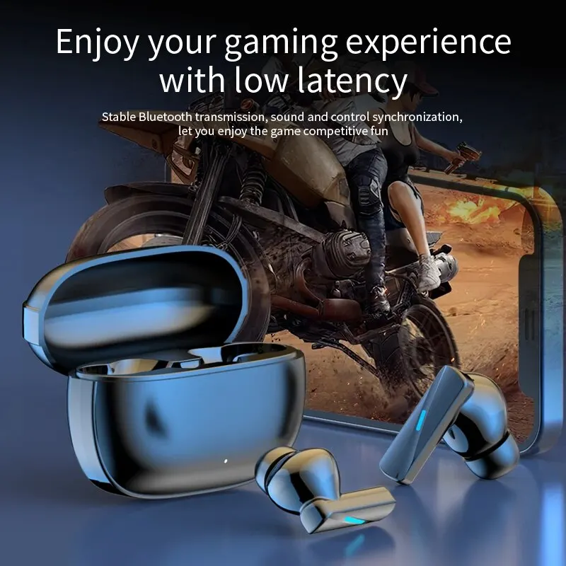 TWS Draadloze oortelefoon Bluetooth 5.3 Headset Gamer Ruisonderdrukking HD Oproep Muziek Oordopjes in-ear hoofdtelefoon Handsfree met microfoon