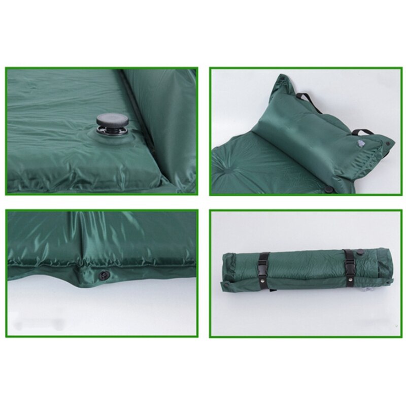 Outdoor Zelfopblazende Camping Mat Vochtbestendige Pad Pvc Opblaasbare Splicing Kussen Tent Mat Vouw-Staat Tent