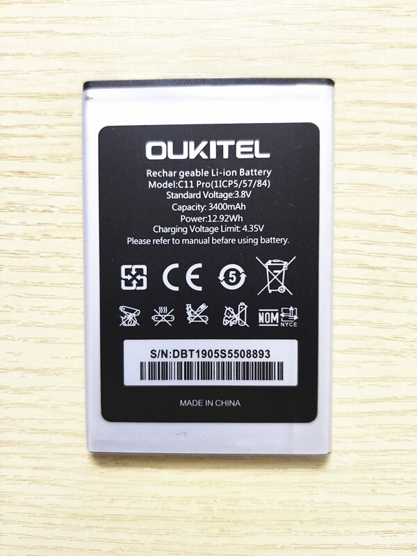 Azk 100% novo oukitel c11 pro bateria 3400 mah substituição da bateria de backup para oukitel c11 pro bateria do telefone móvel