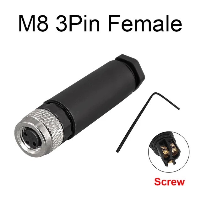 Cloweit M8 Sensor Stecker Wasserdicht männlich & weiblich Stecker Gerade Winkel Schraube Gewinde Kupplung 3Stift 4p Tafel montieren Flansch buchse: Lavendel