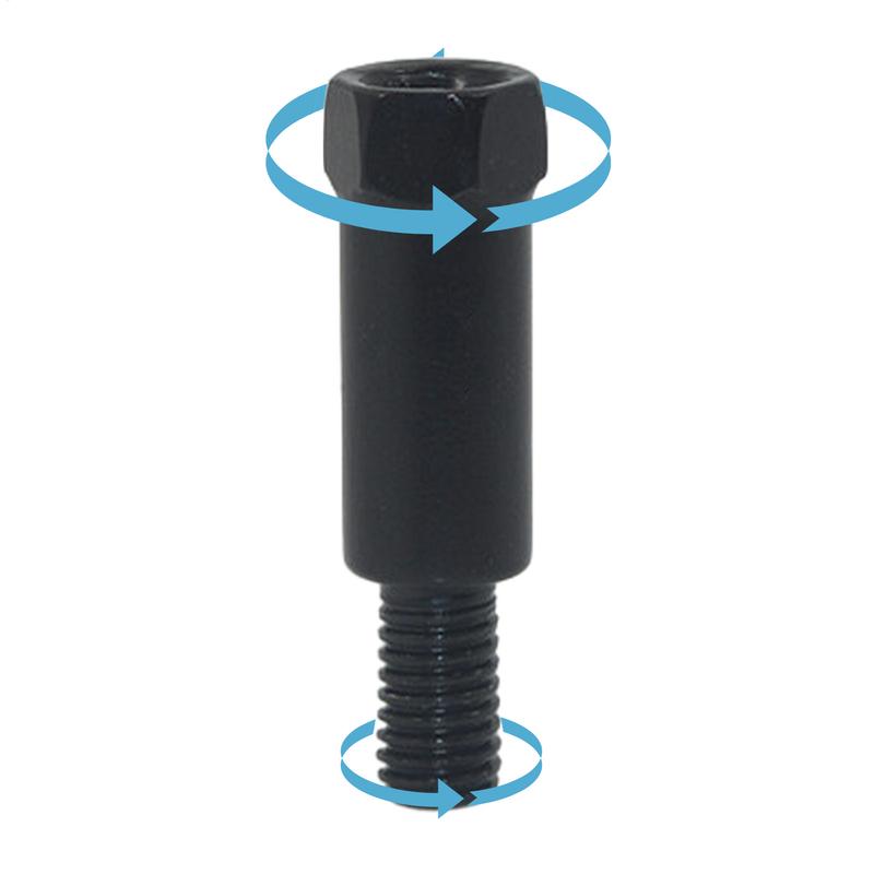 1PC Zwarte Motorfiets Spiegel Adapters 8MM Achteruitkijkspiegels Conversie Bolt Met de klok mee Anti-klok Rechts Links Draad accessoires