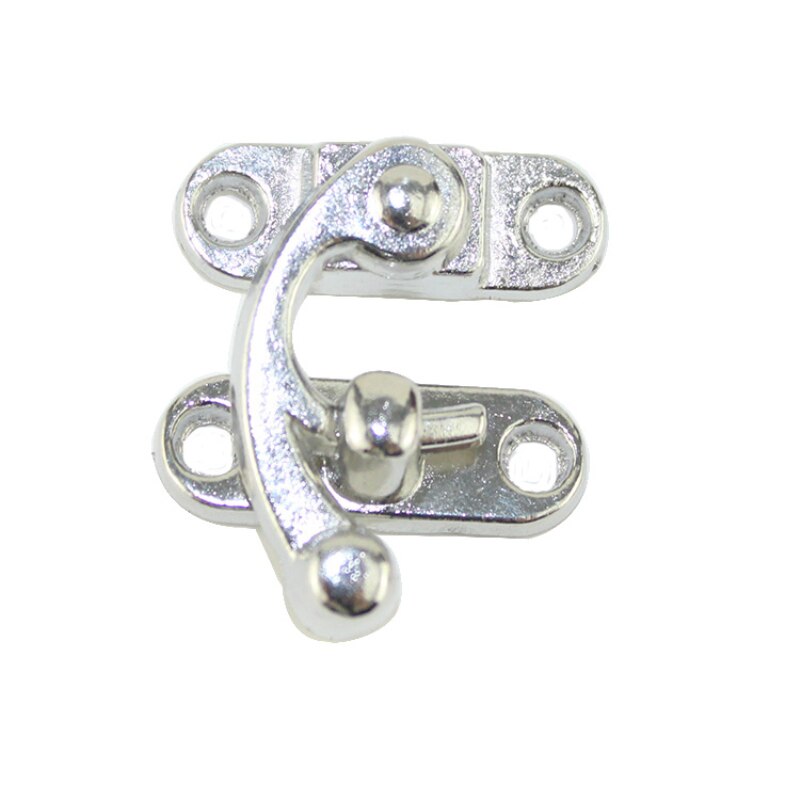 Antique Metal Lock Mini Decorative Hasps Hook for Wooden Jewelry Box Padlock with Screws ZAKKA Box Hardware Decor: 2