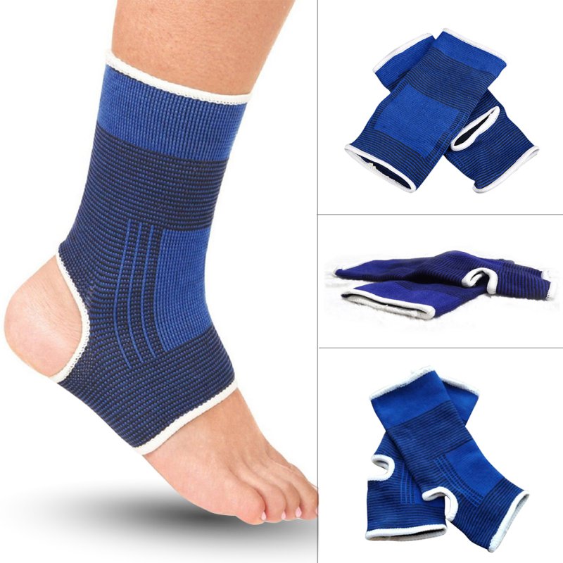 1 Paar Blauw Elastische Knee Brace Compressie Relief Pijn Zorg Sport Mouwen