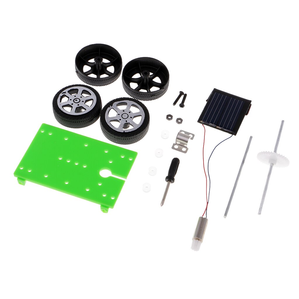 Mini Solar Power Auto Speelgoed Zelf Assemblage Rc Model Puzzel Kits Voor Kinderen