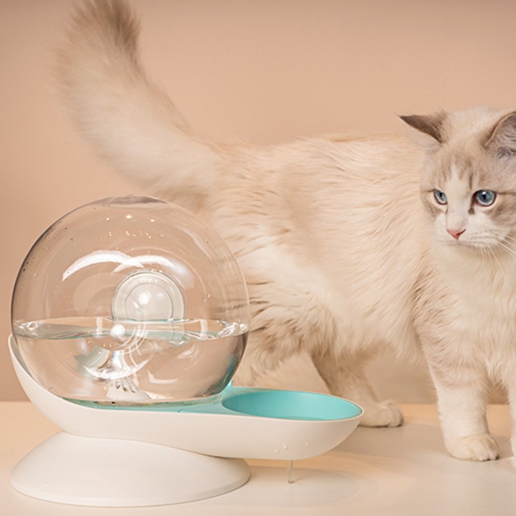 2 stuks automatische kattenvoer en waterbak, zwaartekracht hondenvoer en waterdispenserset voor kleine, middelgrote grote huisdieren, katten, honden, puppy, kitten, 1 gallon x 2 (diepgrijs