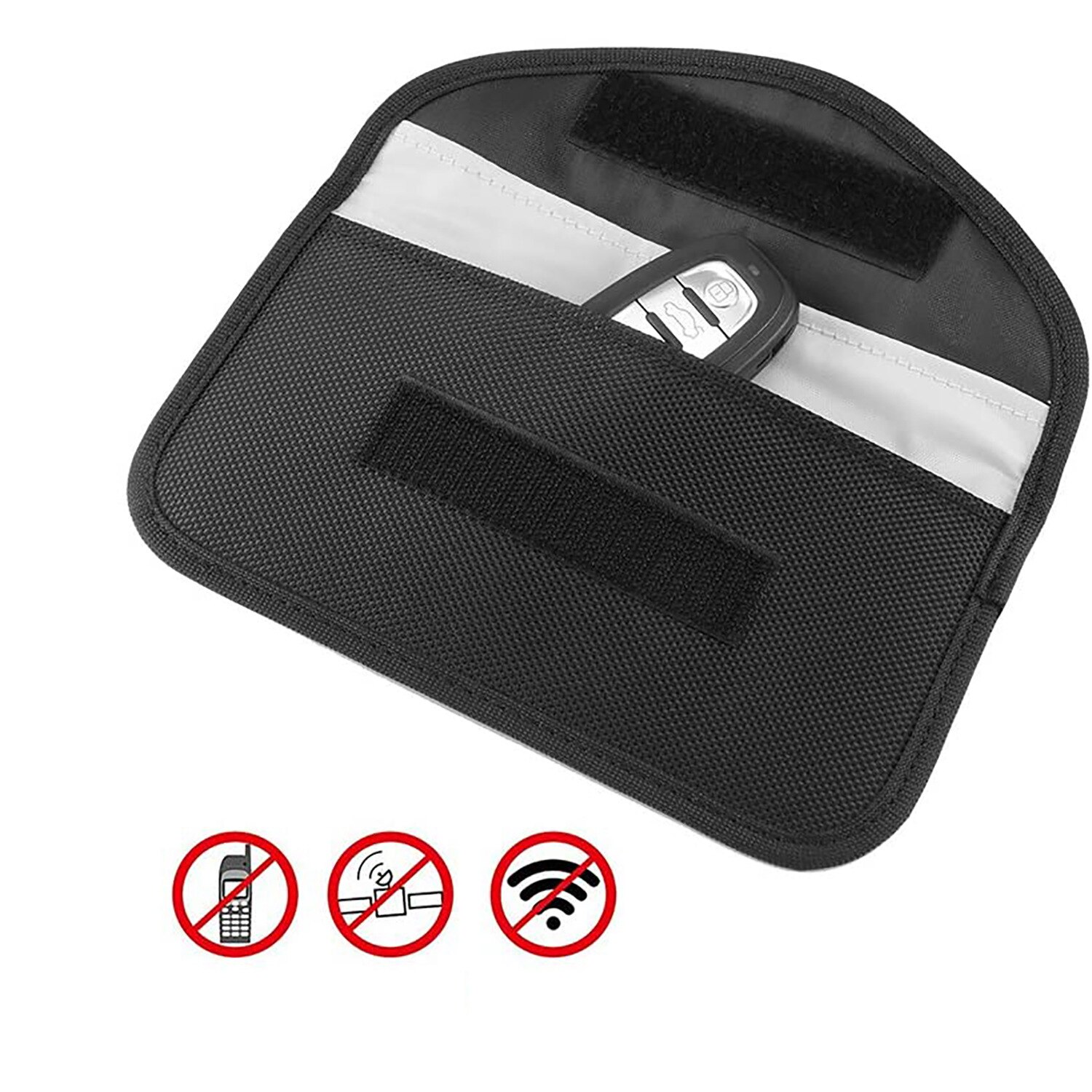 Anti Diefstal Autosleutel Protector Faraday Tas Gps Rfid Signal Blokkeren Bag Mobiele Telefoon Signaal Afscherming Pouch Anti Kopie Kaart houder