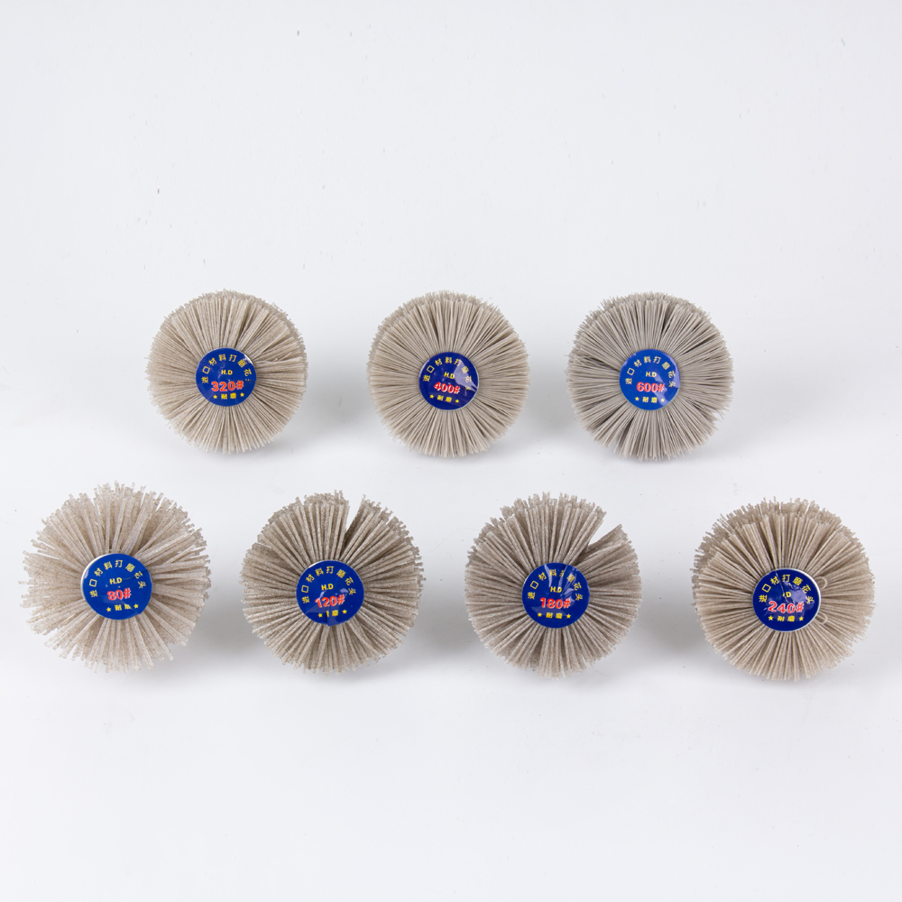 1 st Schurende Draad Slijpen Bloem Hoofd Nylon Draadborstel Ontbramen Grinder Voor Houten Meubels Met 1/4 ''Schacht