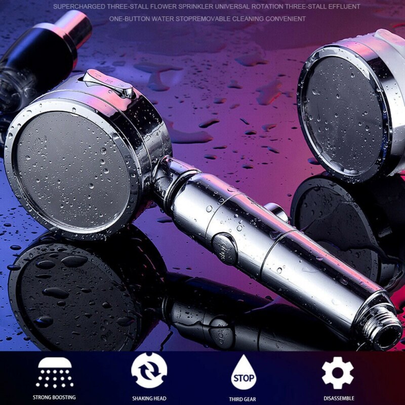 High Pressure Shower Head Set With Water-stopper Plastic Shower Head With Support Rack And Tube Bathroom Shower Tools q