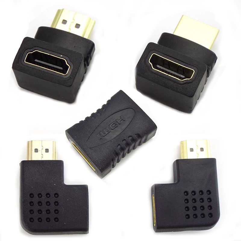 Adaptador de conector de Cable HDMI 270, convertidor macho a hembra HDMI de ángulo de 90 grados para extensor de adaptador de Cable HDTV de 1080P L19