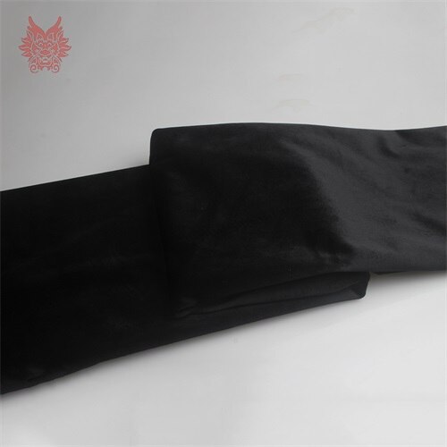 Tela China barata, tejido de terciopelo ponderado para vestido de invierno, abrigo, telas de terciopelo sólido multicolor, tecidos, stoffen tissu SP5606: Color 3 black