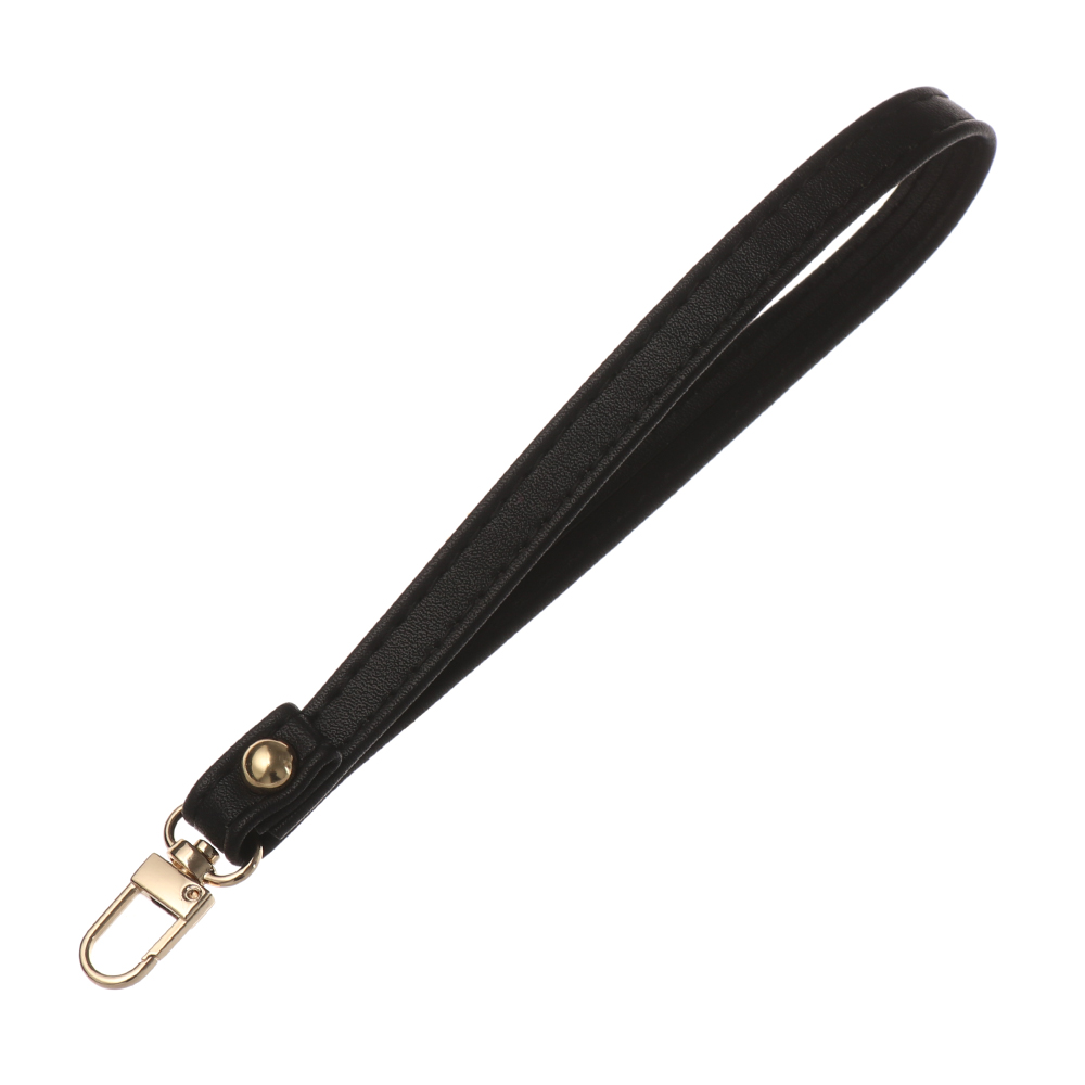 Waterproof PU Leather Wallet Strap Belt Portable Replaceable Handbag Metal Bag Wrist Strap Straps Key Belt: black