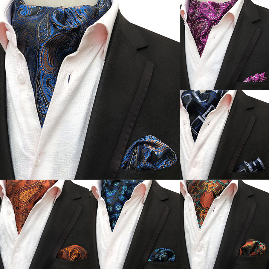 Ricnais-Conjunto de pañuelos de Cachemira Vintage para hombre, traje de caballero cuadrado con bolsillo, pañuelo Formal de boda