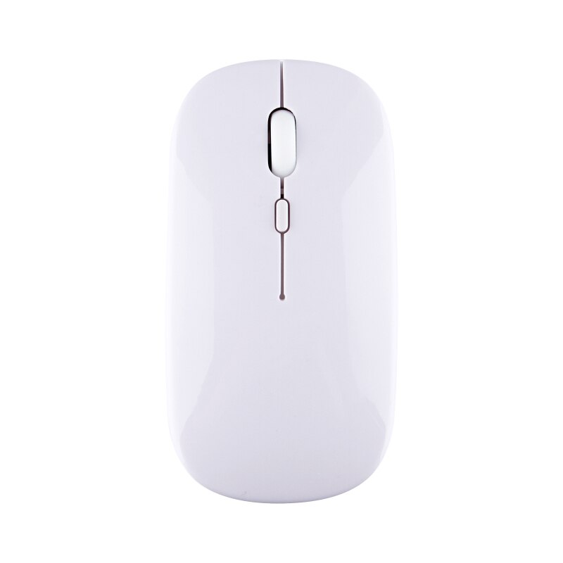 Silent Wireless Mouse Rechargeable Dula Model Tablet Bluetooth-compatible Mouse for iPad/Samsung/Huawei Laptop Mice 2.4G Mause: white