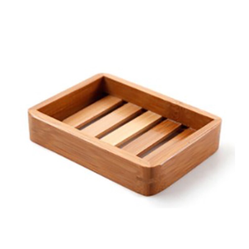 Jaboneras portátiles de bambú, caja de jabón de drenaje Manual Simple, caja de jabón de baño, soporte de madera, bandeja de jabón: D