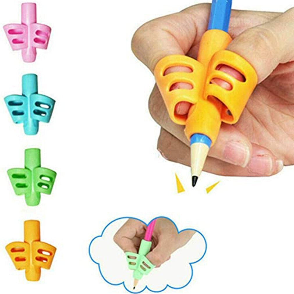 Silicone finger grip Primary school pupils with pen holder Stationery soft plastic writing posture corrector