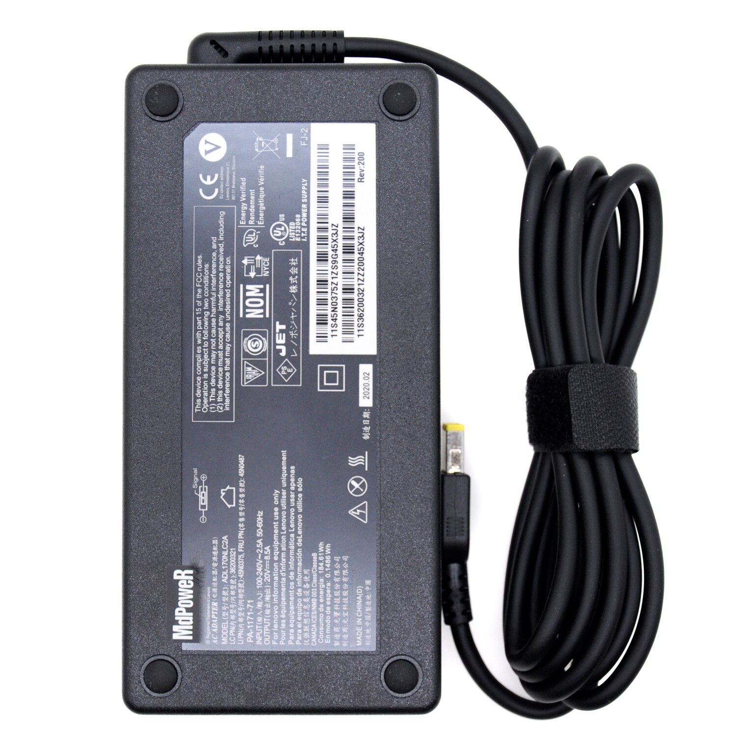 Original 20V 8.5A 170W AC Power Adapter for Lenovo Legion Y720-15 Y7000P P50 P51 P70 P71 W540 W541 Laptop Charger 45N0514