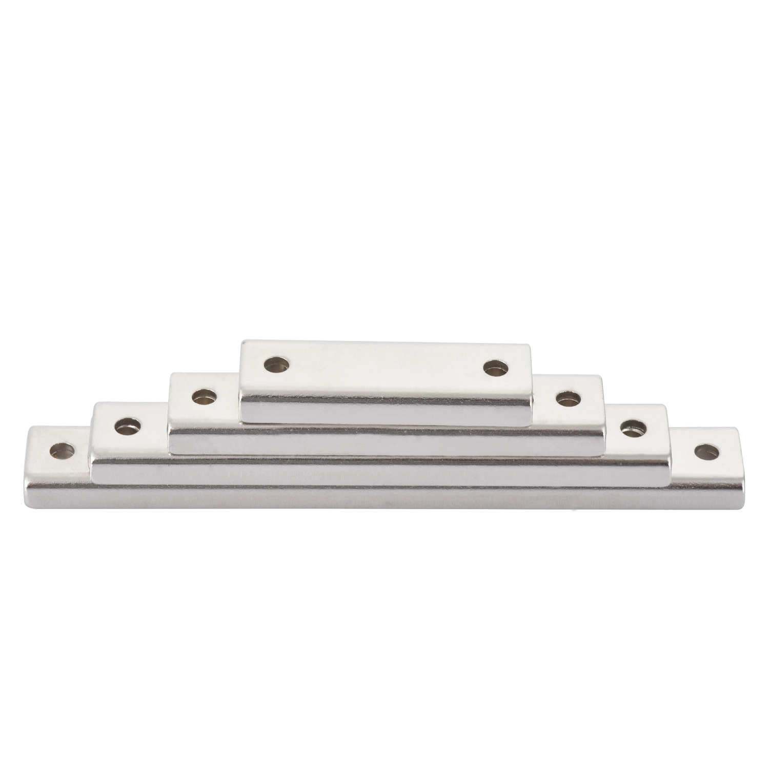1 peça L40-L120mm n35 Bloco Forte ímã de Neodímio Permanente Poderoso ndfeb Retângulo Pote Imãs com Furo de Parafuso Escareado