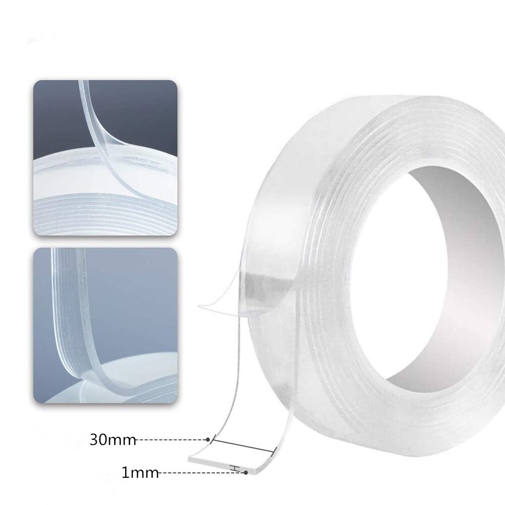 Transparante Non-marking Nano Waterdichte Dubbelzijdige Tape, Herbruikbare Badkamer Nano Dubbelzijdige Tape, automotive Huishoudelijk Gereedschap