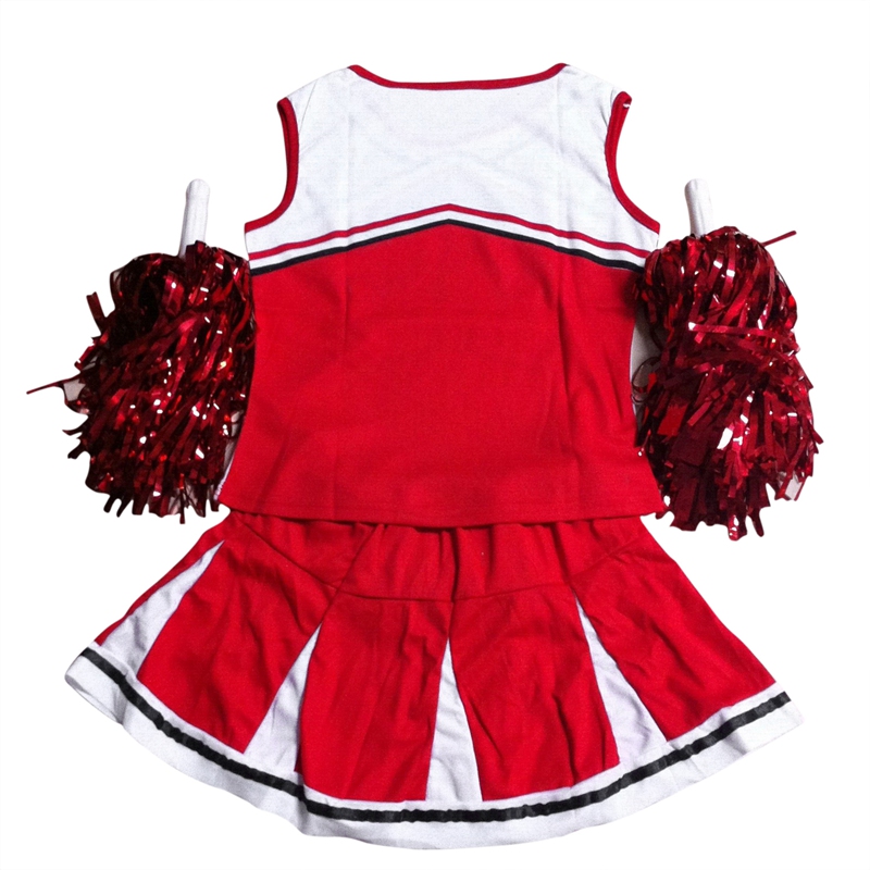 Tank top underkjole pom pom-pom cheerleader cheer leaders l  (38-40) 2 stk/m  (34-36) 2 stk jakkesæt rødt kostume