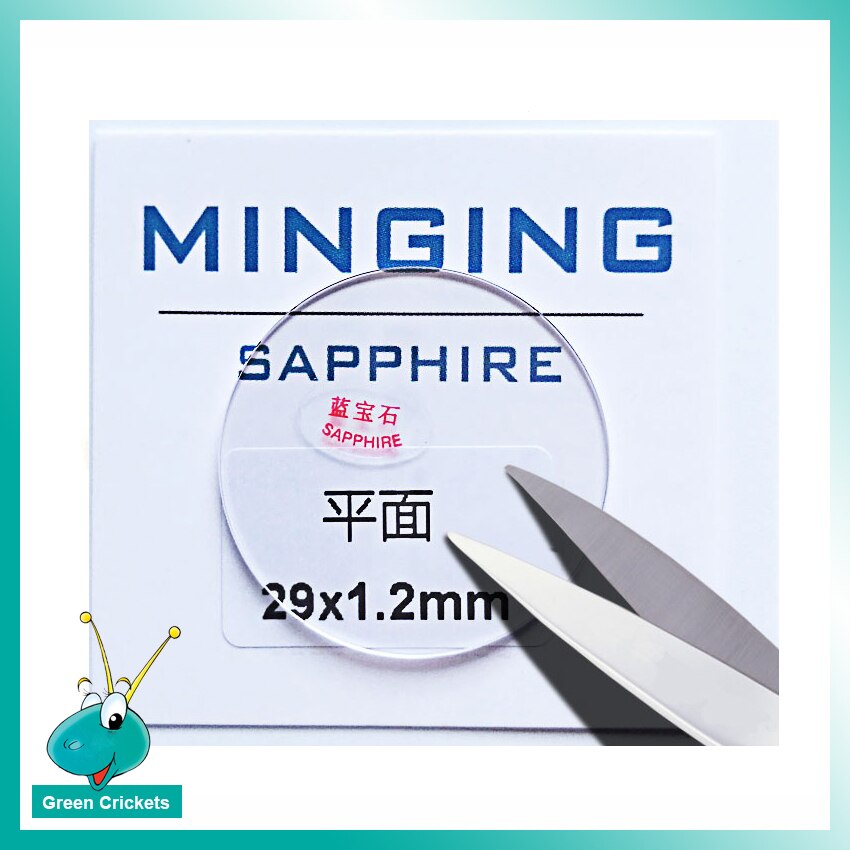 2 pcs/lot 1.2mm d'épaisseur 35mm 35.5mm 36mm 36.5mm plat saphir montre verre, 1.2mm montre verre saphir