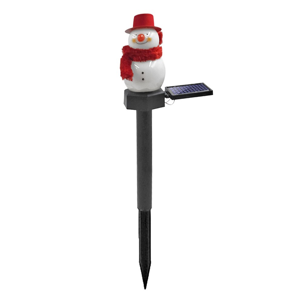 Christmas Snowman Ground Lamp Garden Decoration Solar Power LED Solar Lawn Lights Outdoor LED Waterproof Easy Installation: B