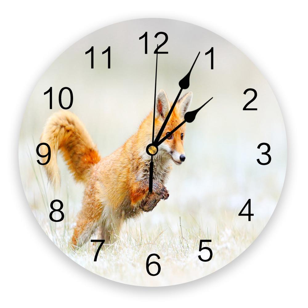 Ratons laveurs beaux ratons laveurs animaux PVC horloge murale salon chambre mur horloge numérique maison Decore horloge murale moderne: LEX07364CKAZ1