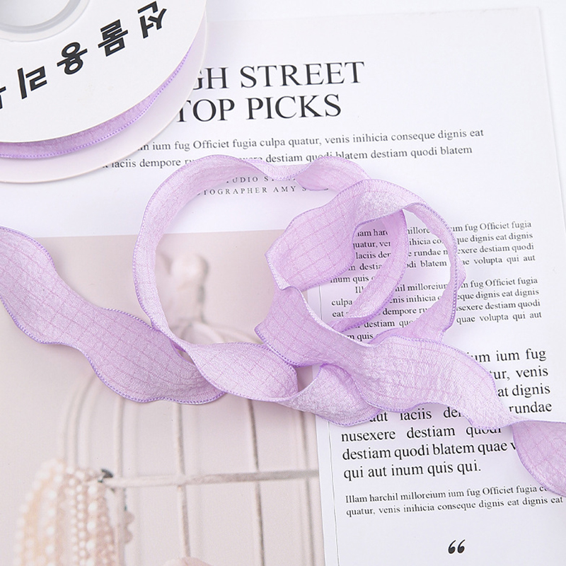 10 Yards Handmade Frayed Edged Chiffon Silk Ribbons DIY Wedding Invitation Wrapping Bouquets Packaging Party Decorations