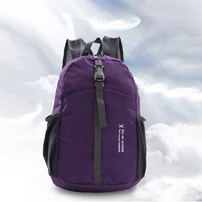 Große Kapazität Faltbare Reise Rucksack Wasserdichte Nylon Schwarz Casual Rucksäcke rugzak Kleine Rucksack Für Männer mochila escolar: purple