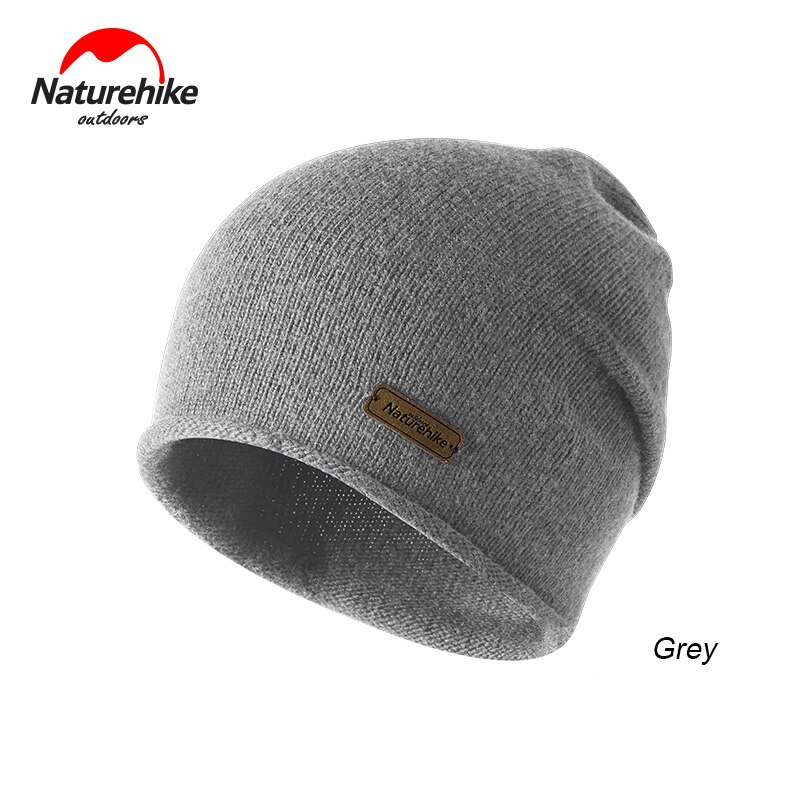 Naturehike Inverno Cappello di Lana A Maglia Berretti Caldo di Campeggio Esterna Trekking Viaggi delle Donne della Protezione Antivento degli uomini Cappelli di Sport Invernali caps: Grey