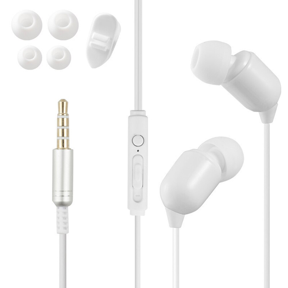 3-Meter 3.5mm Plug In-Ear Wired Earphone Broadcast Live Headset with/without Mic: White With Mic