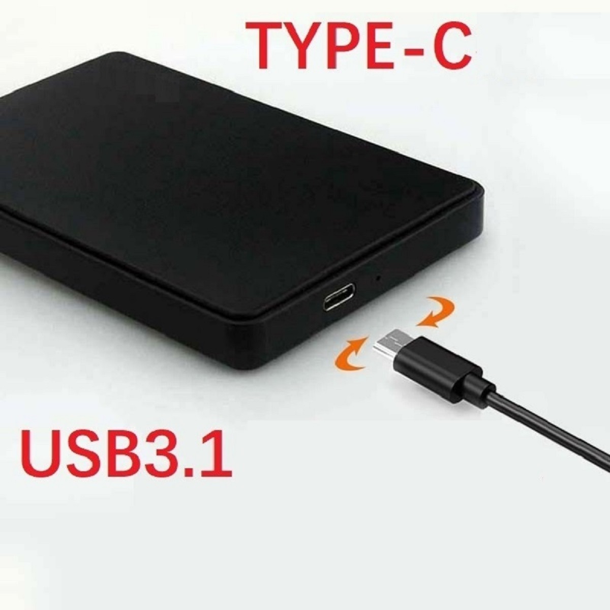 2.5" SATA USB3.1 HDD Enclosure Mobile Hard Drive Cases for SSD External Storage HDD: Default Title