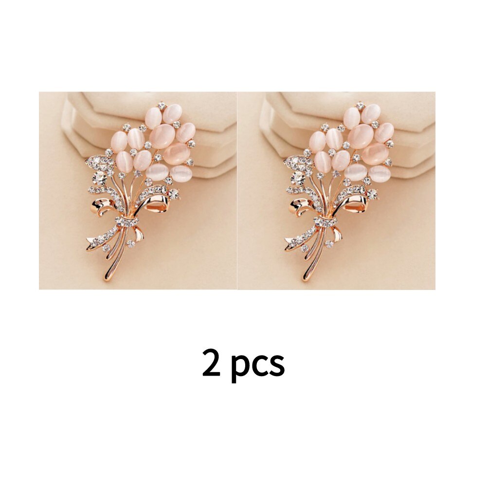 Modieuze opaal stenen bloem broche speld kledingaccessoires verjaardag broches voor vrouwen strass broche speld: 1
